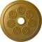 Ekena Millwork Spiral Ceiling Medallion (Fits Canopies up to 4"), Hnd-Painted Pharaohs Gold, 25 1/4"OD x 4"ID x 2"P CM25SPPGS - alternate 1
